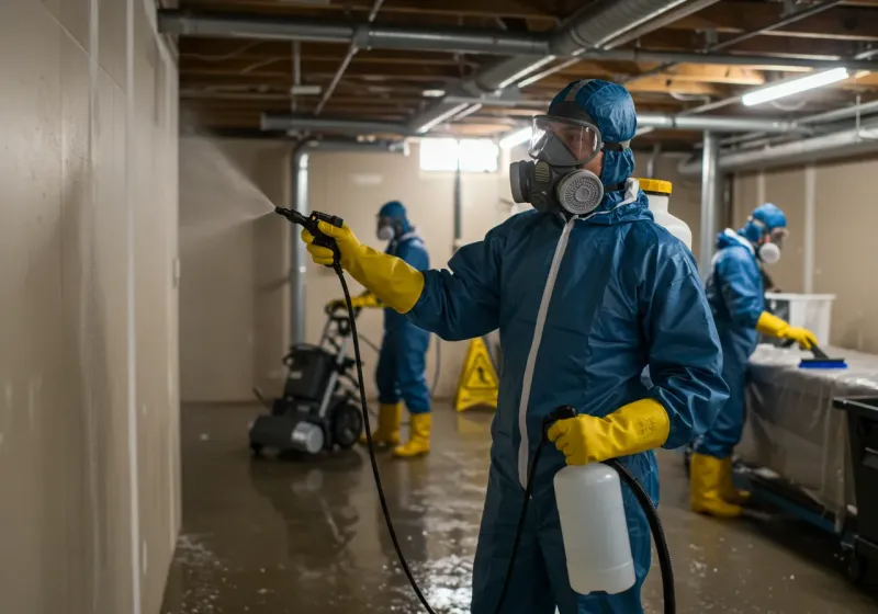 Basement Sanitization and Antimicrobial Treatment process in Barre, VT