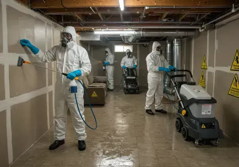 Basement Moisture Removal and Structural Drying process in Barre, VT